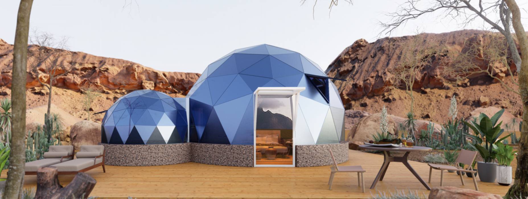 八步区球形智能光伏玻璃星空房